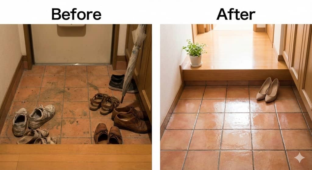 玄関のBefore／After写真